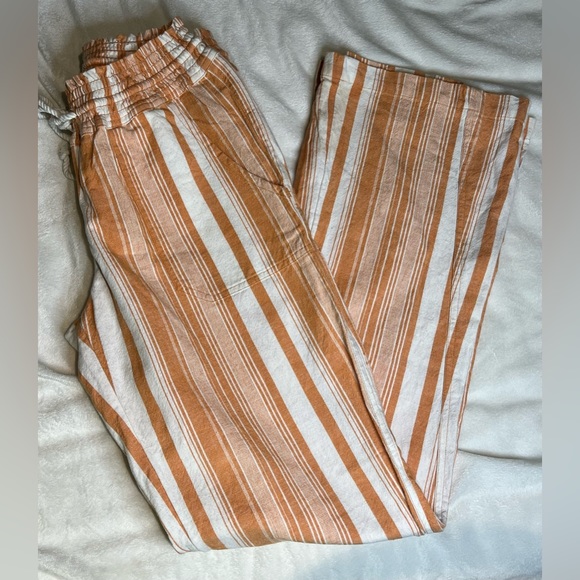 Roxy Orange Stripe Beach Pants Size L - Picture 5 of 9